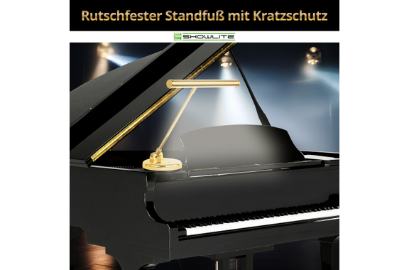 Showlite KW LED Piano Lamp Gold High Gloss image 8