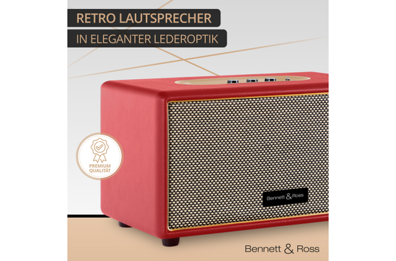 Bennett & Ross BB-860RD Blackmore Bluetooth Lautsprecher Rot image 8