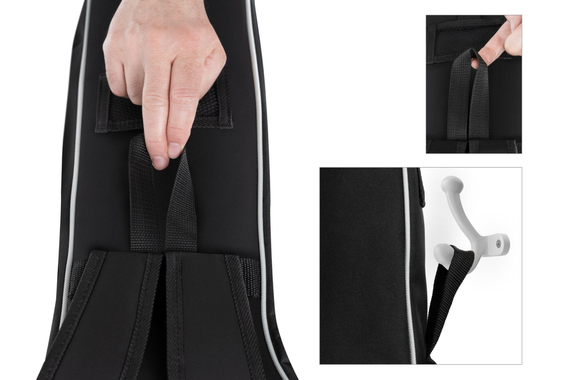 Funda Clásica Rocktile Para Guitarra 3/4 y 7/8 - Acolchada Con Arnés De Mochila Negra image 8