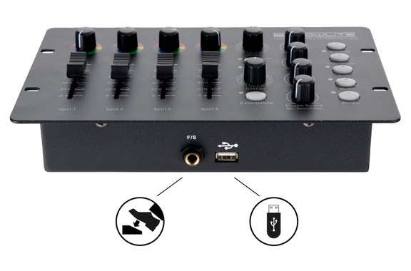 Set de 4 Focos Showlite FLP-144 con Controlador DMX y Cables image 8