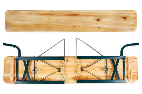 Stagecaptain BBB-119 Hirschgarten Bierzeltbank met rugleuning 119 cm natuur 2x set image 8