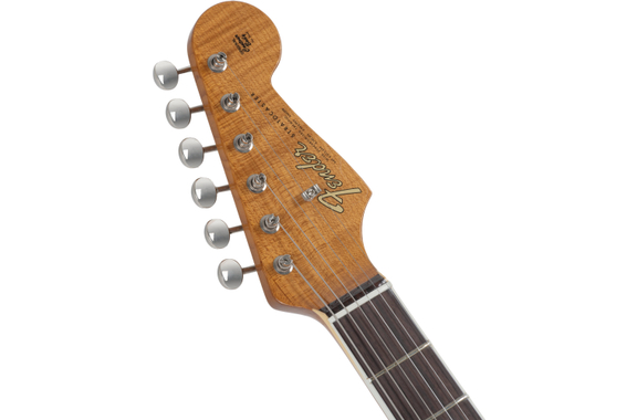 Fender Édition Limitée Roasted '65 Strat DLX Closet Classic Aged Candy Apple Red image 8