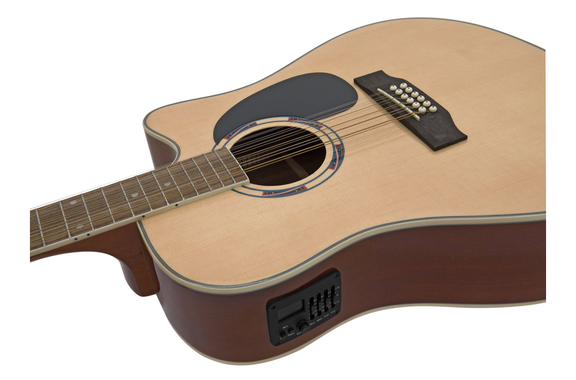 Dimavery DR-612 Guitare Folk 12 Cordes Naturel image 8