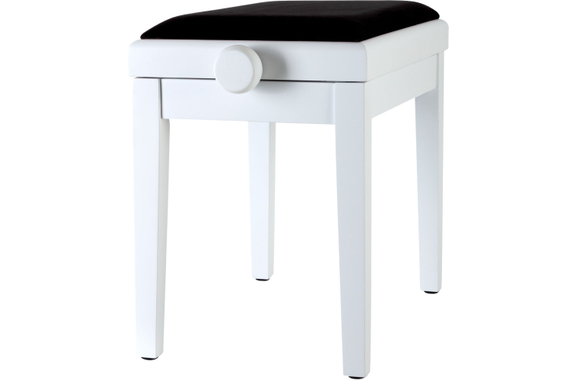 Classic Cantabile Banquette De Piano Modèle A Blanc Mat Velours Noir image 8
