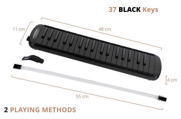 Classic Cantabile PML-37 BK Melodica Black image 8