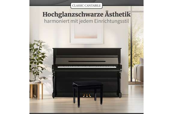 Classic Cantabile Banc De Piano Noir Laqué image 8