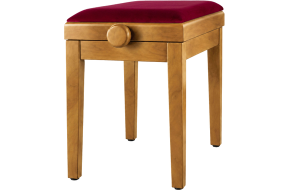 Classic Cantabile Banc De Piano Modèle A Chêne Mat Velours Rouge image 8