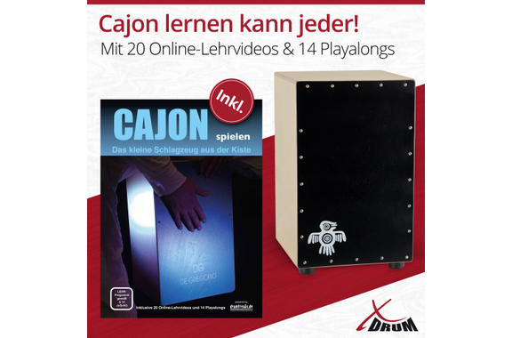 XDrum Cajon Peruana Black Wood incl. Cajonschool image 8