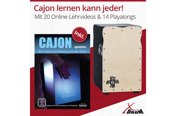XDrum CP-501 Pro Cajon Peruana Ash Set inkl. Cajonschule image 8