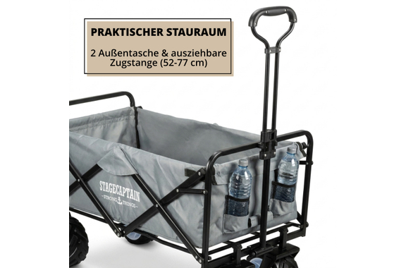Stagecaptain Bollycart-907D GY Bollerwagen mit Dach image 8