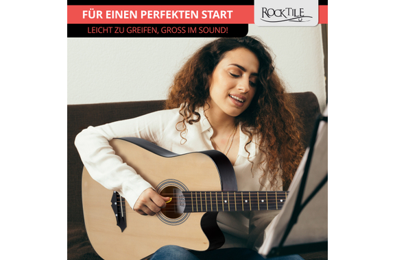 Rocktile WSD-5C-NT Slim Line Set De Guitarras Western Natural image 8
