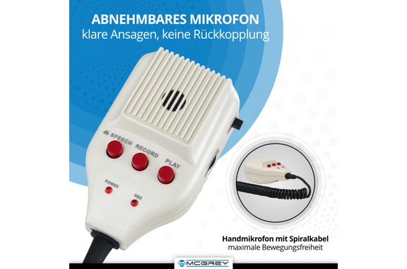 McGrey MP-800HRS USB/SD MP3 Megaphon, max. 80 Watt, 1000m  - Retoure (Zustand: sehr gut) image 8