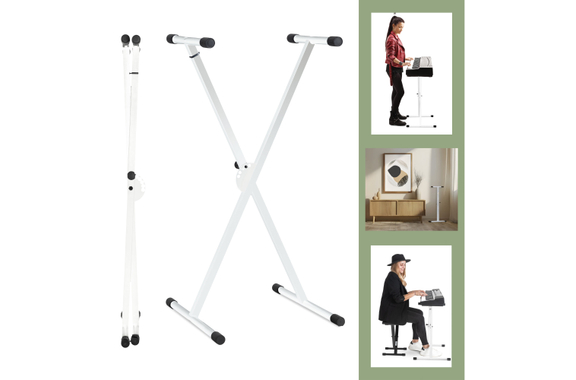 Classic Cantabile Support Clavier X Réglable En Hauteur Blanc image 8