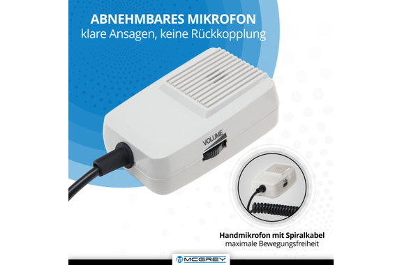 McGrey MP-500HS Mégaphone, max. 80 Watt, 1000m image 8