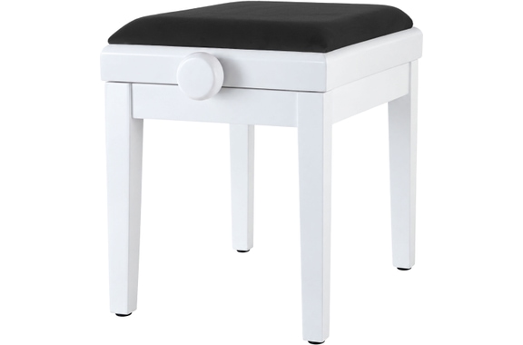 Classic Cantabile Banc De Piano Modèle A Blanc Laqué Velours Noir image 8