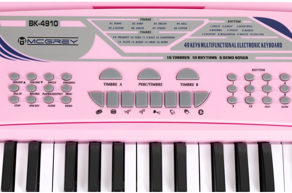 McGrey BK-4910PK Clavier 49 Touches Et Support De Partitions Rose image 8