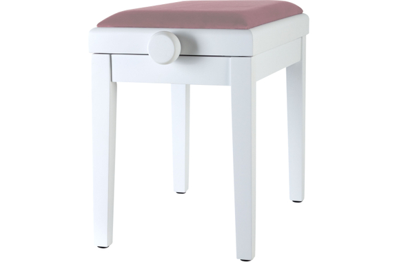 Classic Cantabile Banc De Piano Modèle A Blanc Mat Velours Rouge image 8
