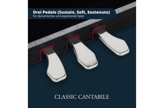 Classic Cantabile DP-230 SM E-Piano negro mate Set image 8