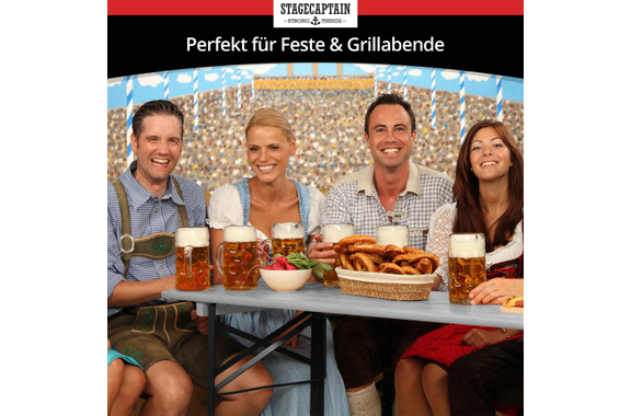 Stagecaptain Hirschgarten Conjunto De Muebles Para Biergarten Para Balcón 117 cm Gris image 8