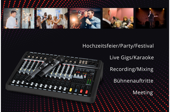 Pronomic Powermake 1200 Powermischer mit Funkmikrofonen  - Retoure (Zustand: sehr gut) image 8