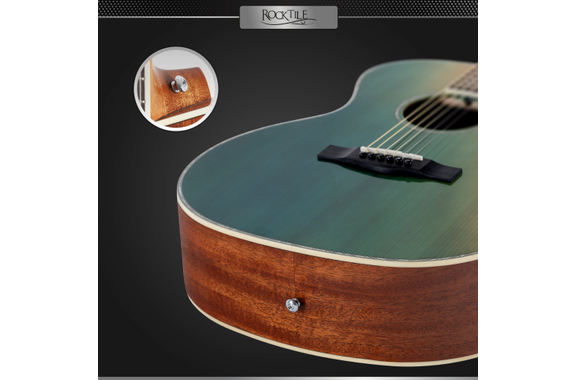 Rocktile WSC-150C-GN/BU Chitarra Western Verde/Blu image 8