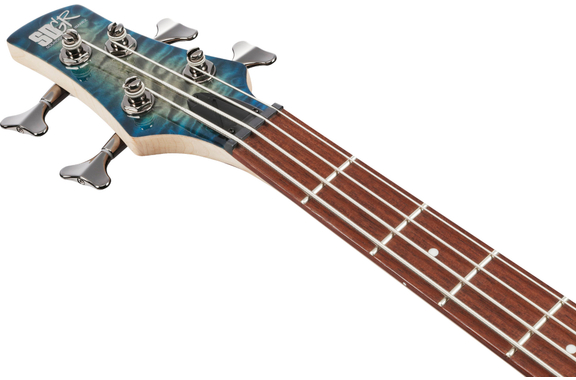 Ibanez SR400EQM-SCB Electric Bass Stained Cosmic Blue Starburst image 8