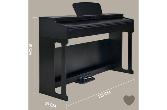 Classic Cantabile DP-220 SM E-Piano Nero Opaco image 8