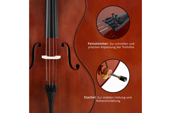 Classic Cantabile CP-200 4/4 Antique Celloset image 8