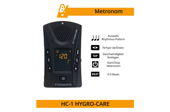Steinmayer HC-1 Hygro-Care Hygrometer mit Tuner und Metronom image 8