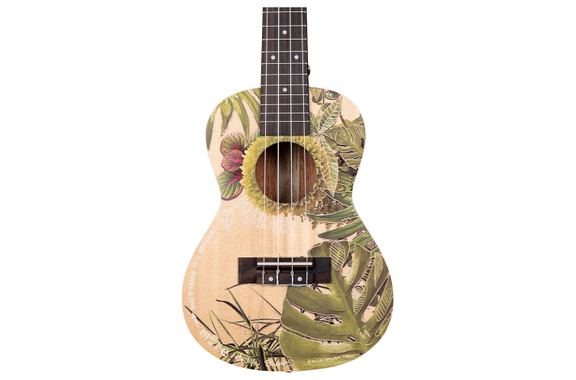 Cascha Art Series Concert Ukulele Leafy image 8