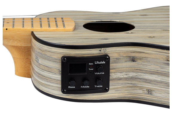 Cascha 2315E Sopran Ukulele Bamboo Graphit Bundle con Pastilla image 8