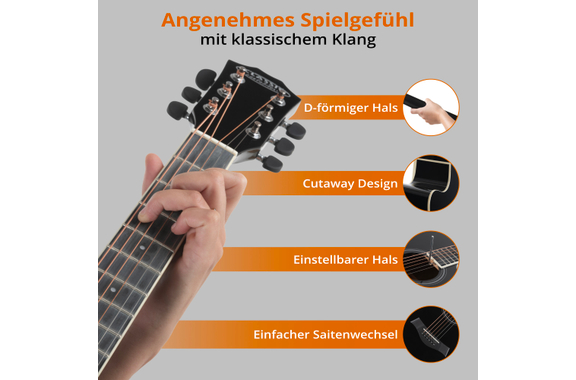 Classic Cantabile WS-20 BK "Songwriter Pro" Set image 8