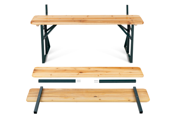 Stagecaptain BBB-119 Hirschgarten Bierzeltbank mit Lehne 119 cm Natur  - Retoure (Zustand: gut) image 9