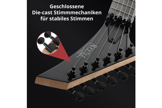 Rocktile Pro JK150-BSK Chitarra Elettrica Skull image 9