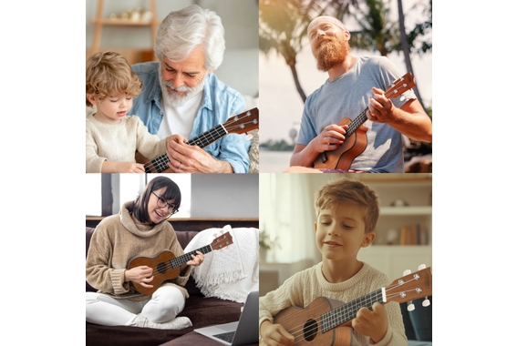 Classic Cantabile Sopran Ukulele Walnuss Set inkl. Ukulelenschule image 9