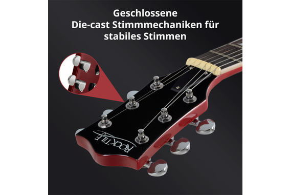 Rocktile Pro S-Red Chitarra Elettrica Heritage Cherry Set Con Gigbag image 9