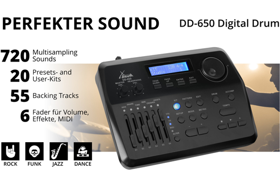 XDrum DD-650 PLUS Mesh E-Drum Kit Set image 9