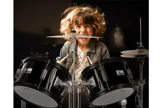 XDrum Junior Pro Kinder Schlagzeug Black Sparkle inkl. Schule  - Retoure (Verpackungsschaden) image 9