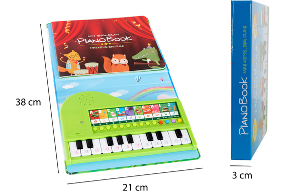 FunKey Libro Musicale con Tastiera a Tasti Luminosi Set con Batterie image 9