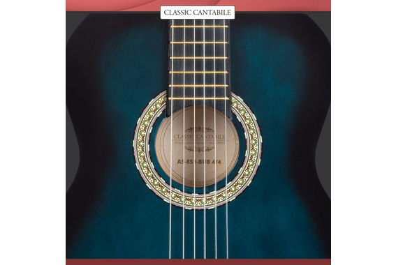 Classic Cantabile Acoustic Series AS-851-BUB 4/4 Klassikgitarre Blueburst  - Retoure (Zustand: gut) image 9