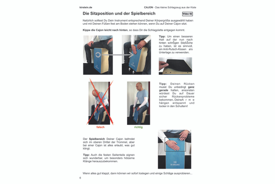 XDrum KC-37WR Cajon per Bambini Rosso Vino Set con Scuola image 9