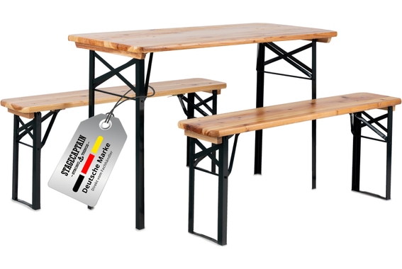 Stagecaptain Hirschgarten Bierzeltgarnitur für Balkon 117 cm natur  - Retoure (Zustand: gut) image 9