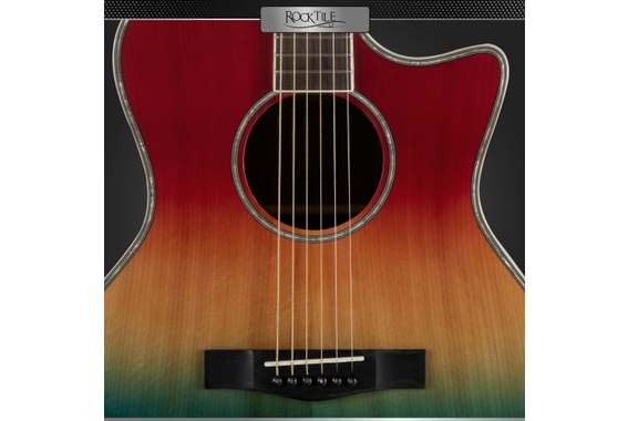 Rocktile WSC-150C-RBW Westerngitaar Rainbow image 9