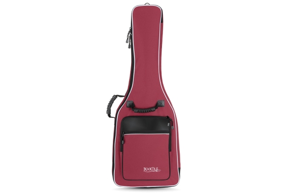 Rocktile Klassieke Gitaarhoes - 3/4 & 7/8 Gevoerd Met Rugzakriemen Wijnrood image 9