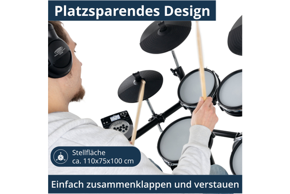 XDrum DD-530 E-Drum Set avec Peaux Mesh image 9