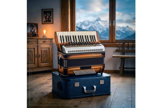 Alpenklang Pro Accordeon IV 96 CM Olijf image 9