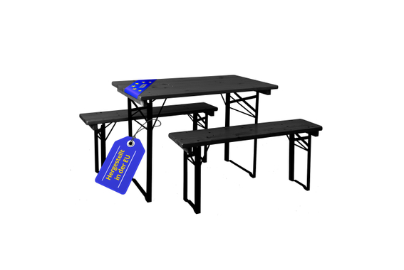 Stagecaptain Hirschgarten Bierzeltgarnitur für Balkon 110 cm Dunkelgrau  - Retoure (Zustand: akzeptabel) image 9