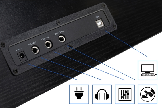 FunKey DP-61 III Keyboard mit 61 Tasten im Digitalpiano-Design Schwarz  - Retoure (Verpackungsschaden) image 9