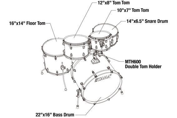 Tama CL52KR-GNL Superstar Classic Drumkit Gloss Natural Blonde image 9