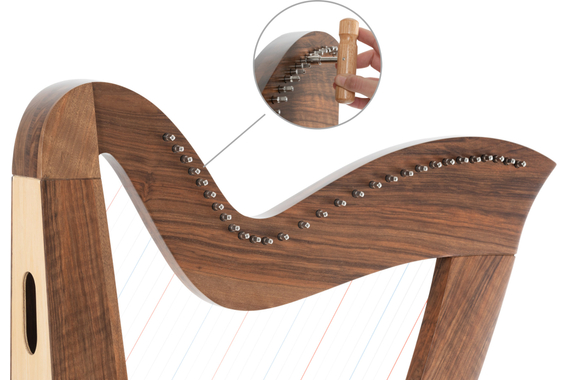 Classic Cantabile H-29 WN Keltische Harfe 29 Saiten  - Retoure (Zustand: gut) image 9